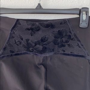 Lululemon mesh cutout floral leggings